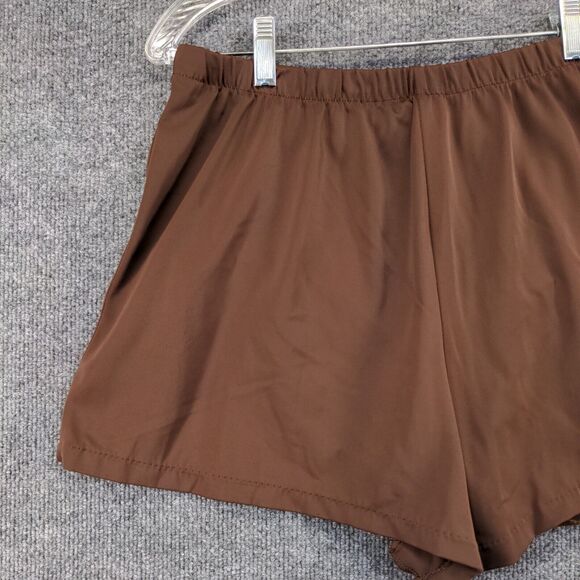 Maxine Womens Shorts Brown Size 16 Pull On Actual 31x2 Elastic Waist - Picture 6 of 13